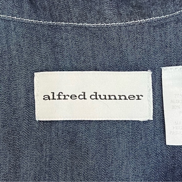 Alfred Dunner Chambray Denim Jacket & Pant Set - Picture 8 of 15